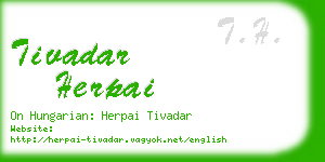 tivadar herpai business card